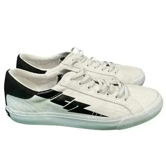 Creative Reaction Zeus Shoes Women's Size 7 White Canvas Sneaker Mock Lace-Up - Picture 3 of 8